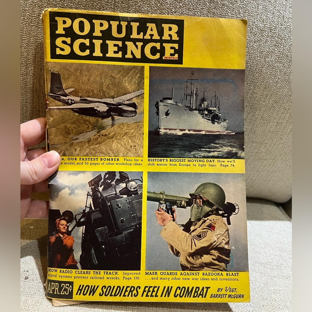Vintage Popular Science Magazine Book
